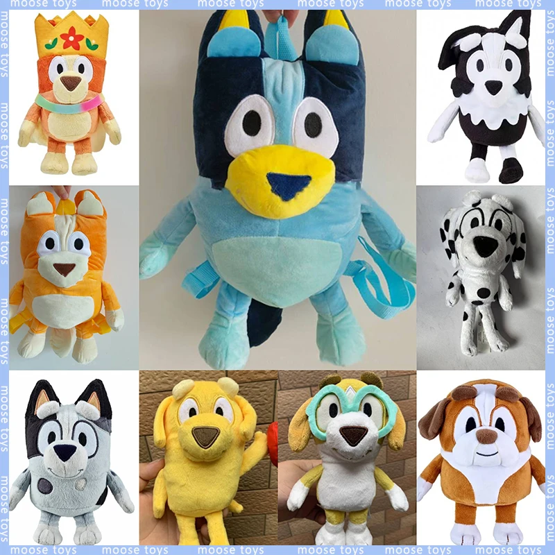 Moose Bluey's Family Plush Toy Bluey's Friends Doll Cute Bluey Bendy Winton Mackenzie Honey Chloe Cartoon Character Childrengift