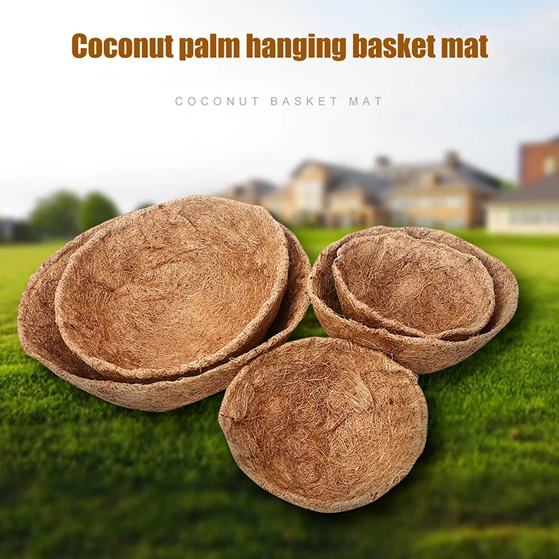 100% Natural Coconut Fiber Liners Thick Coconut Liners For Planters Round Hanging Basket Liners Replacement Liners For Garden