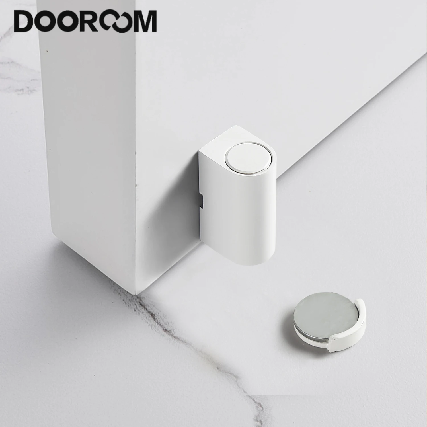 

DOOROOM New Door Stops Brass Punch Free Heavy Duty Door Holder Magnetic Invisible Catch Door Suction Anti-collision