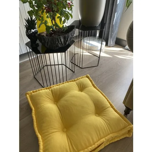 Cotton Shop Yellow Biscuit Floor Cushion & Pallet Cushion