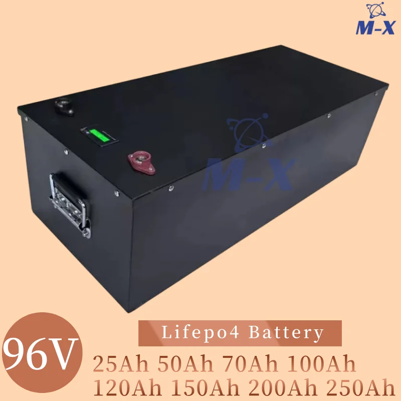 

96V 25Ah 50Ah 70Ah 100Ah 120Ah 150Ah 200Ah 250Ah Lifepo4 Аккумулятор с BMS 32S для электромобилей Мотоциклы Tour Bus Van AGV