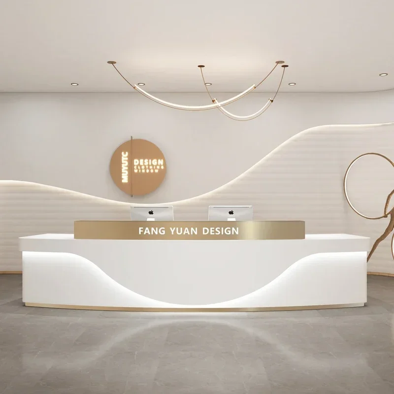 Mostrador de Recepción de Diseño, Banco de Recepción, Podio para Conferencias, Mostrador de Consul, Mostrador de Recepción Simple, Muebles para Sala de Recepción