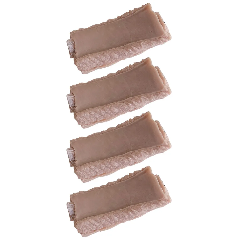 

4Pcs Simulation Ribs Hair Clamp Realistic Rib Shape Clip for Morning Routine Beauty Prep Cooking Hair Management Eye Catching