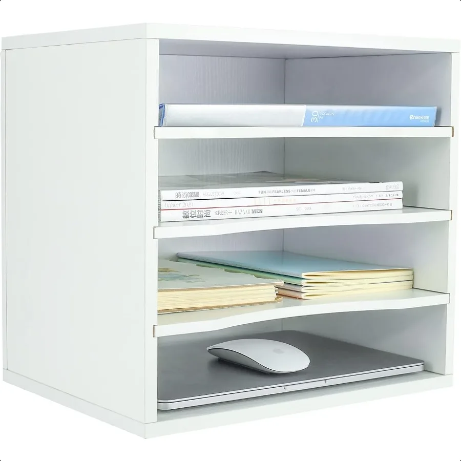 

PAG Mail Sorter Organizer Wood Countertop Literature Organizer Office plies Desktop File Bill Paper Organizer for Office Home S