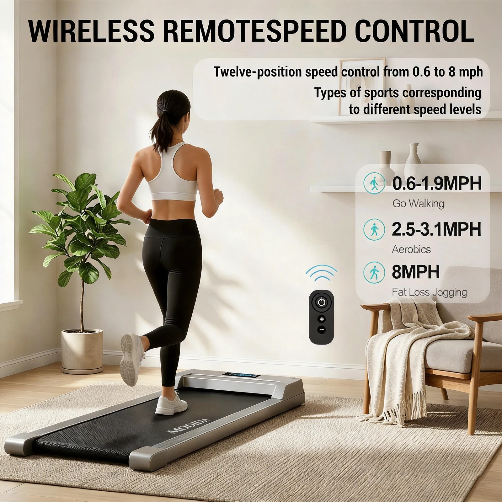 Factory Wholesale Cheap Running Walking Pad Machine Under Desk Home Use Electric Treadmill