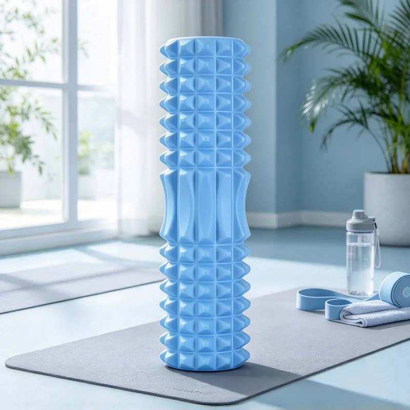 45cm Foam Roller Yoga Block Kit with Textured Surface, Deep Tissue Massage for Yoga Pilates & Home Workout