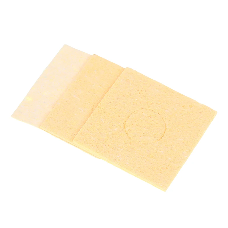 5 шт. 60*60 мм желтая паяльная чистящая губка для припоя, чистящие губки, подушечки для распайки, аксессуары для паяльника