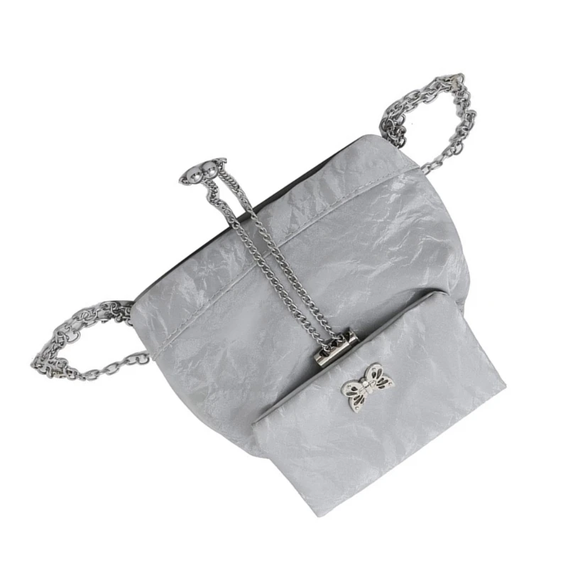 Modischer Rucksack, einfarbiger Rucksack mit verstellbarer Riemenkette, Schultasche, PU-Leder, Tagesrucksack für den täglichen