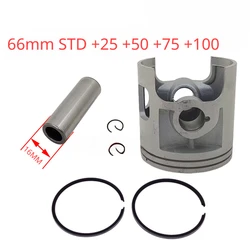 Motorcycle Engine Parts Piston Ring Kit For Yamaha DT175 DT 175 STD +25 +50 +75 +100 Bore Size 66mm 66.25mm 66.5mm 66.75mm 67mm
