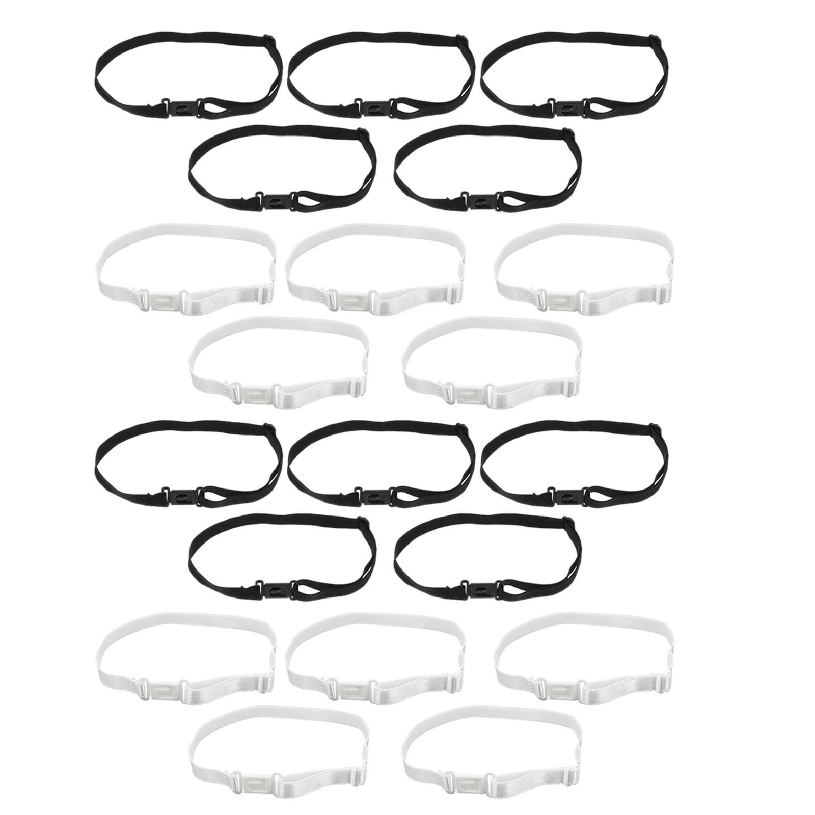 

20Pcs Adjustable Bow Tie Straps with Buckle Elastic Extension Band for Men One Size Fits All Stylish Neck Accessory for Banquet