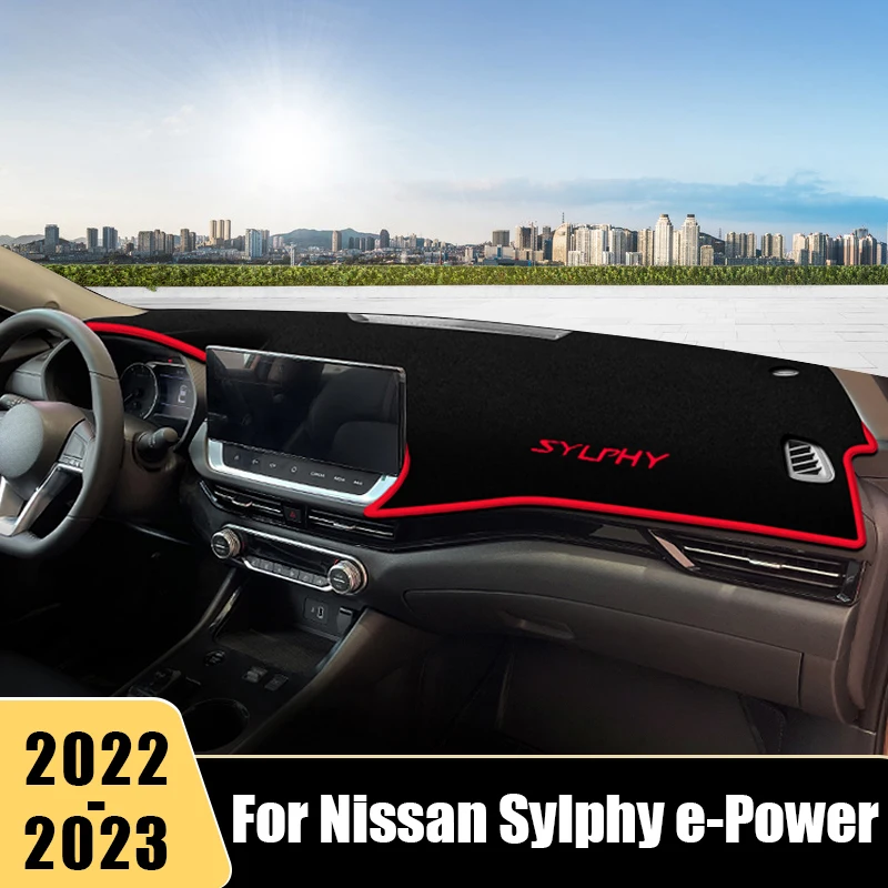 

For Nissan Sylphy Sentra E-power 2022 2023 2024 Car Dashboard Cover Avoid Light Non-Slip Mat Instrument Panel Carpet Accessories