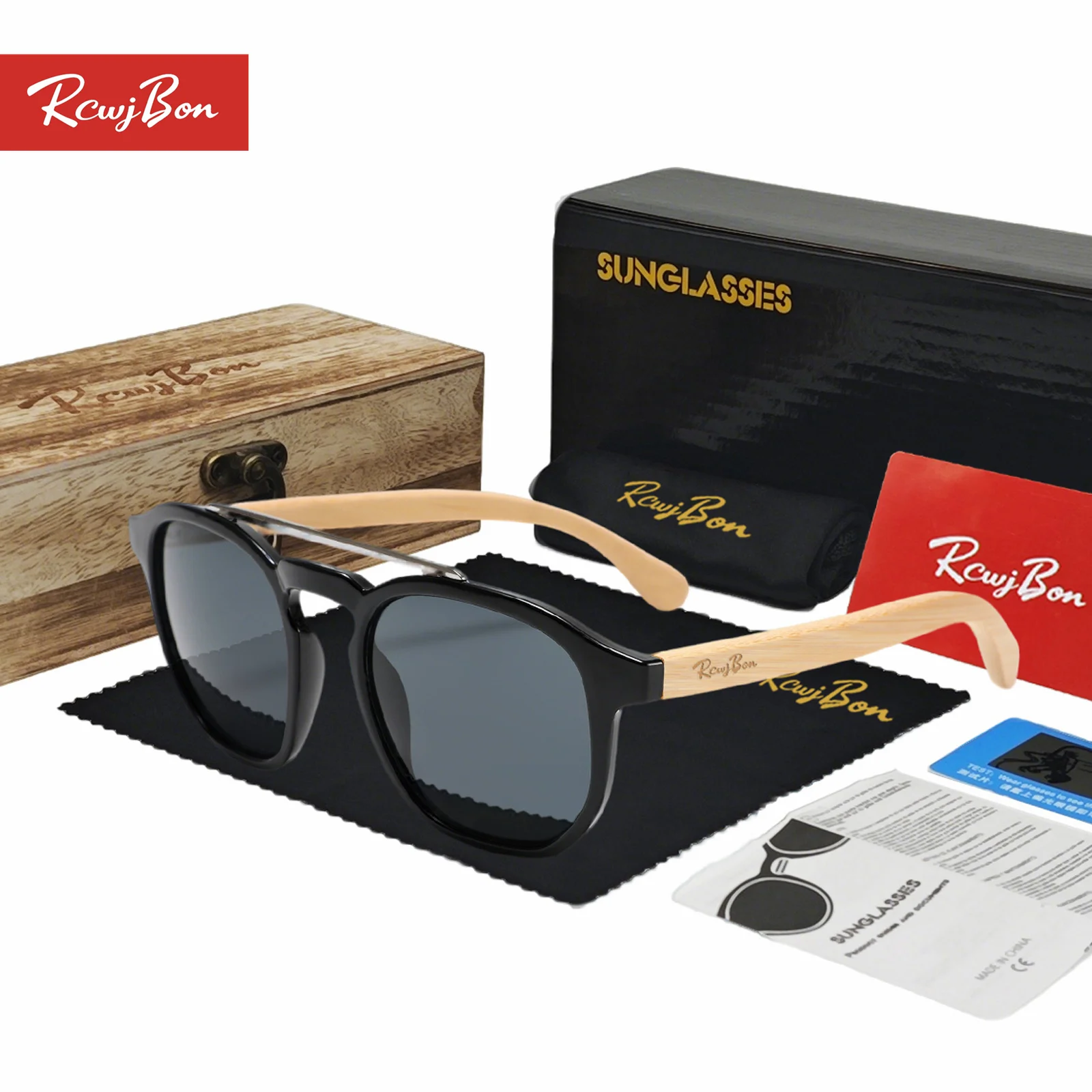 木製サングラス-キャットアイ-大きなフレーム-ラウンド眼鏡-レトロ-女性-カジュアル-uv400-耐性メガネ-運転-釣り-サングラス