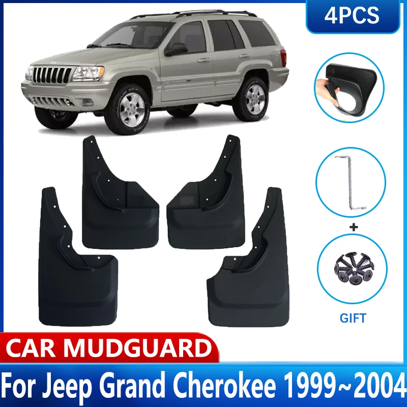 

Car Mud Flaps For Jeep Grand Cherokee WJ 1999~2004 Front Wheel MudFlaps Fender Mud Guards Splash Mudguards Auto Accessories 2003