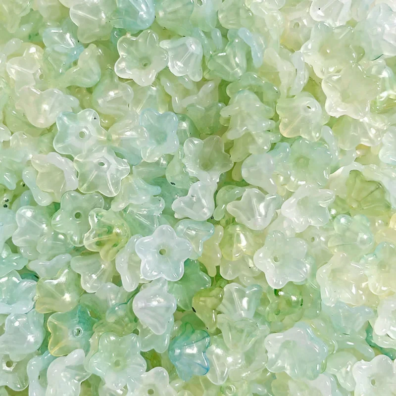 

100Pcs/Lot 7x10mm Colorful Acrylic Flower Beads Loose Spacer Beads for Handmade Jewelry Making Bracelet Accessories
