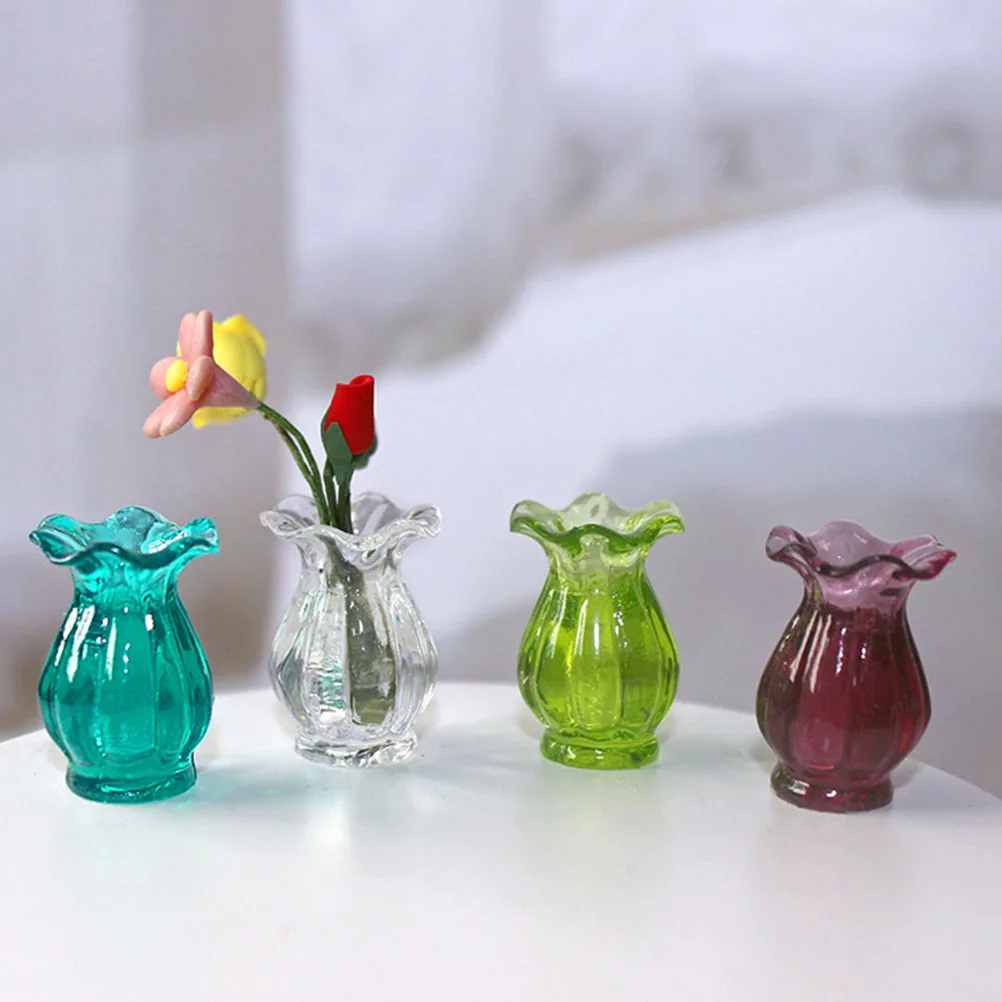 

10pcs Mini Vase Set Decor Living Room Accessories 5Colors Each Premium Material Fine Workmanship Miniature