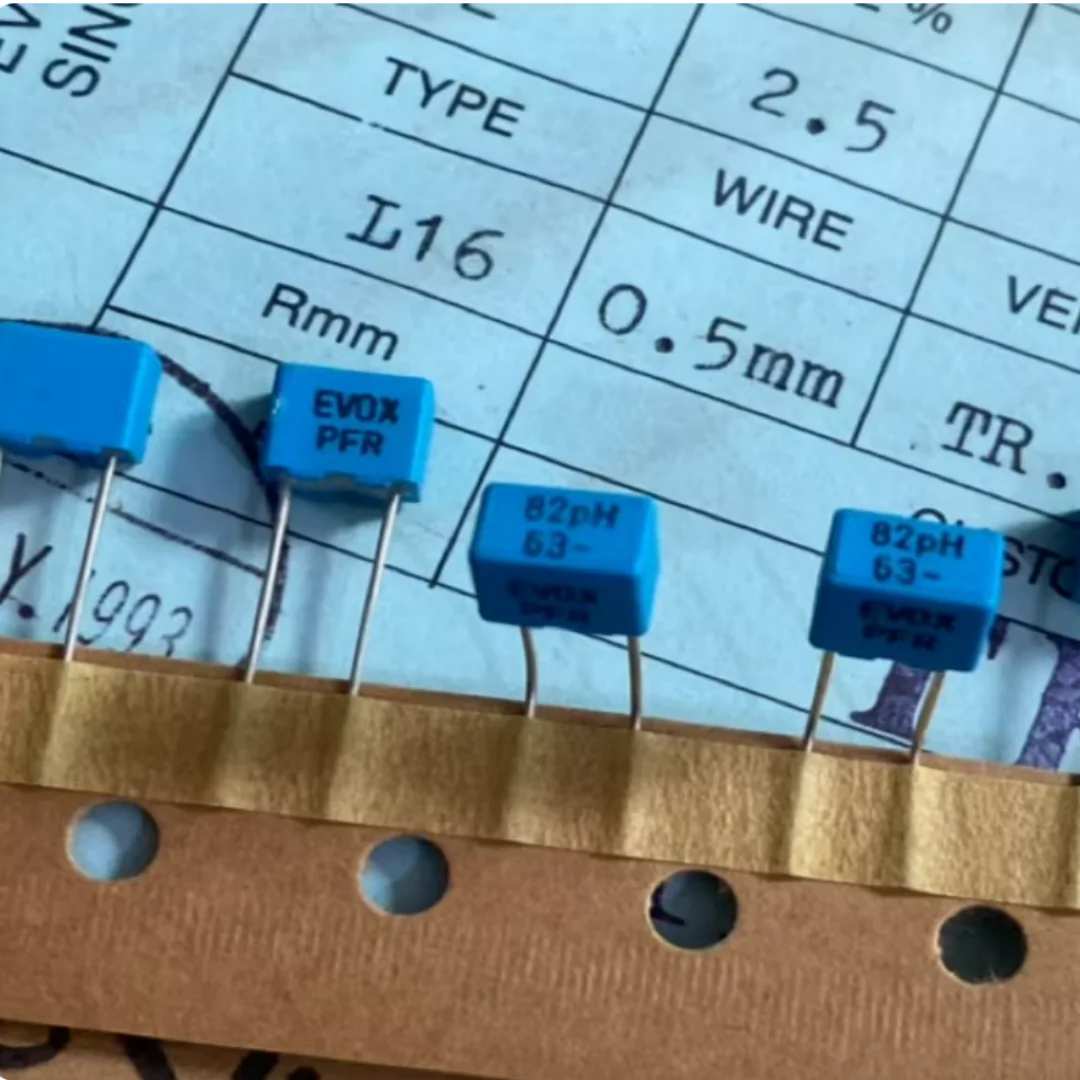 RIFA EVOX thin film capacitor 63V82PF 2.5% MKP copper pin PFR5 generation 68/100