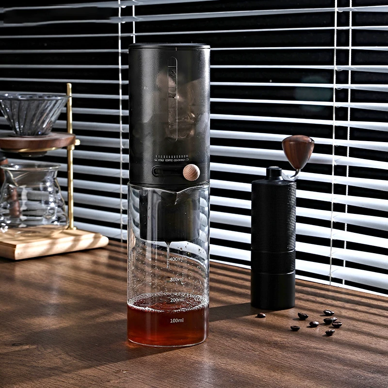 صانع القهوة المشروب البارد المحمولة الزجاج بالتنقيط تصفية قطرة الثلج صانع القهوة القابلة للإزالة تصفية صانع القهوة وعاء المتخصصة باريستا