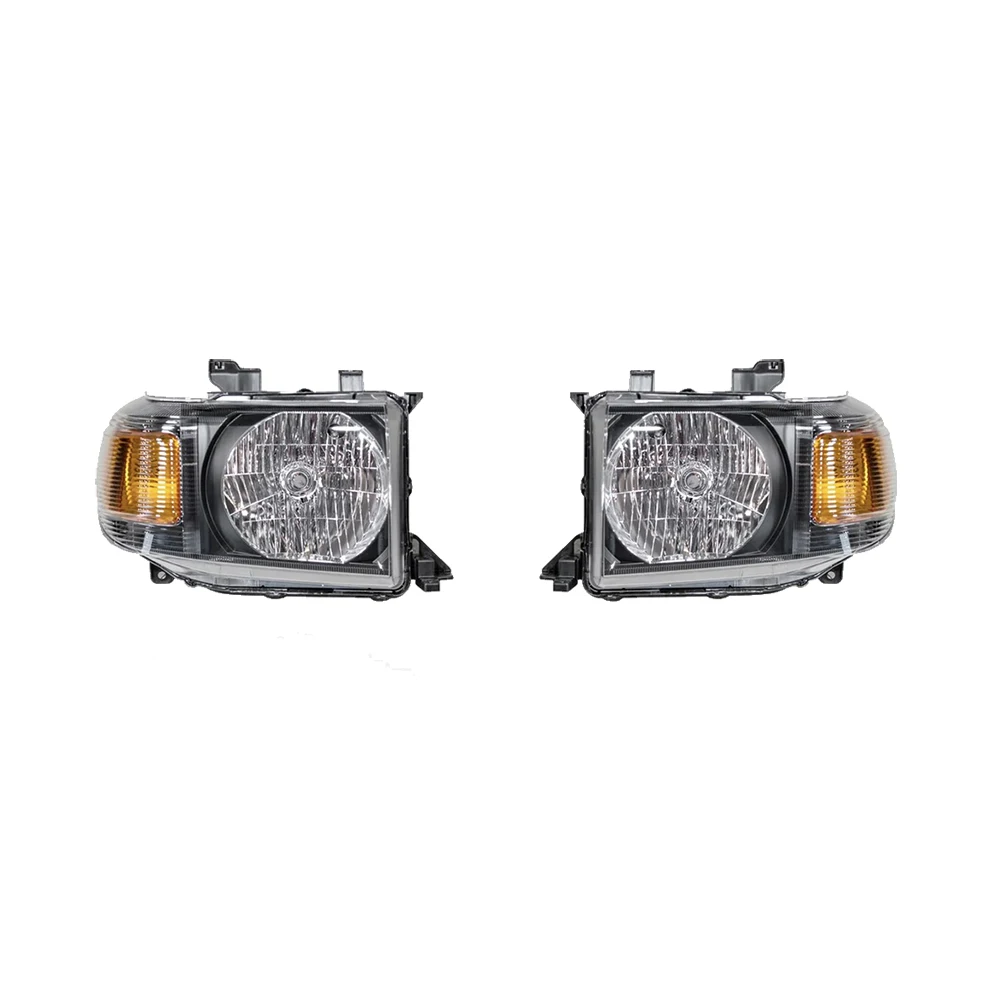 Blackened Headlights For Toyota Land Cruiser LC76 Headlight Assembly 70th Anniversary LC7 Series FJ70 Original Headlights