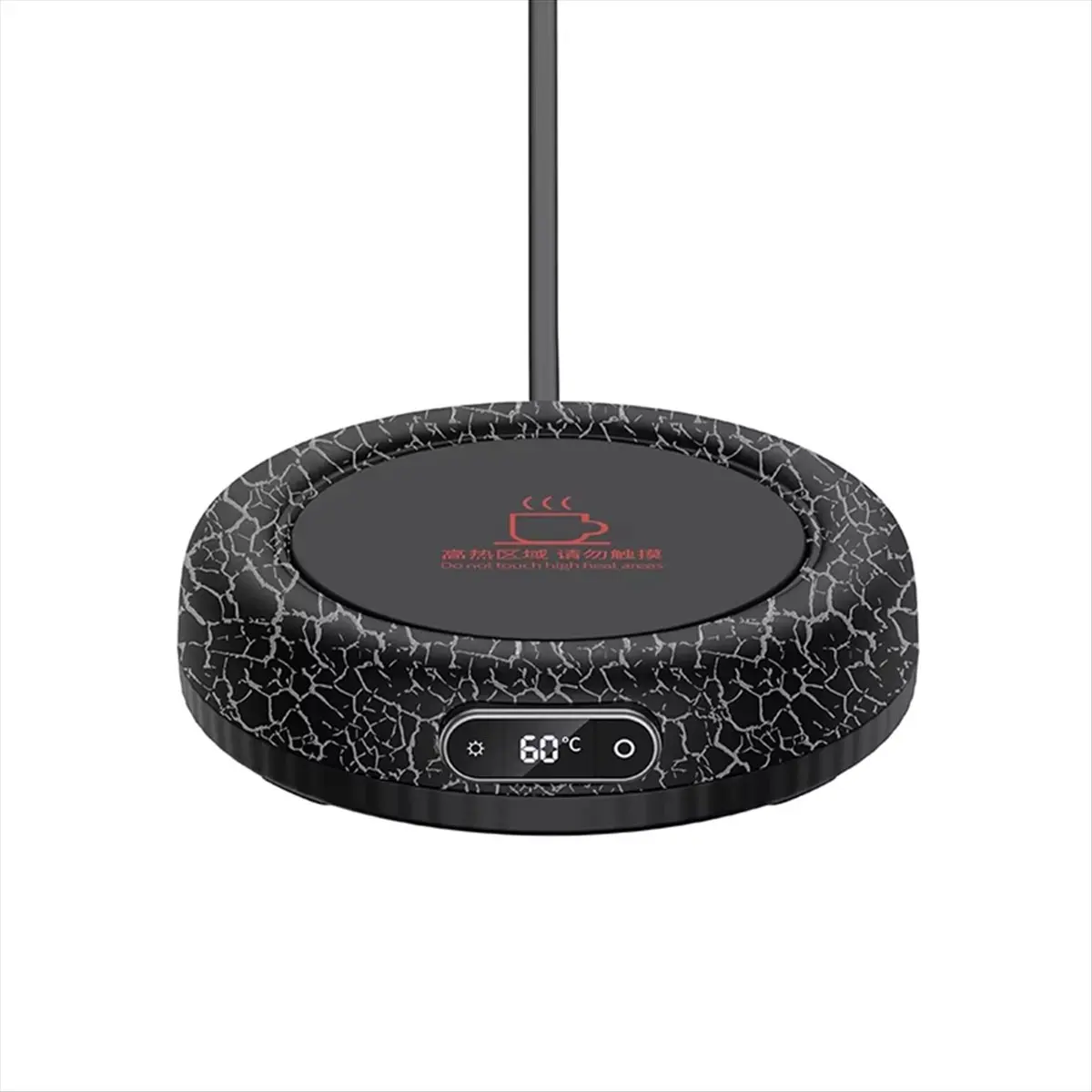 AA19 Rainbow Atmosphere Lamp & Constant Temperature Coaster - Desktop Milk Warmer, Lava Heating Design US Plug B