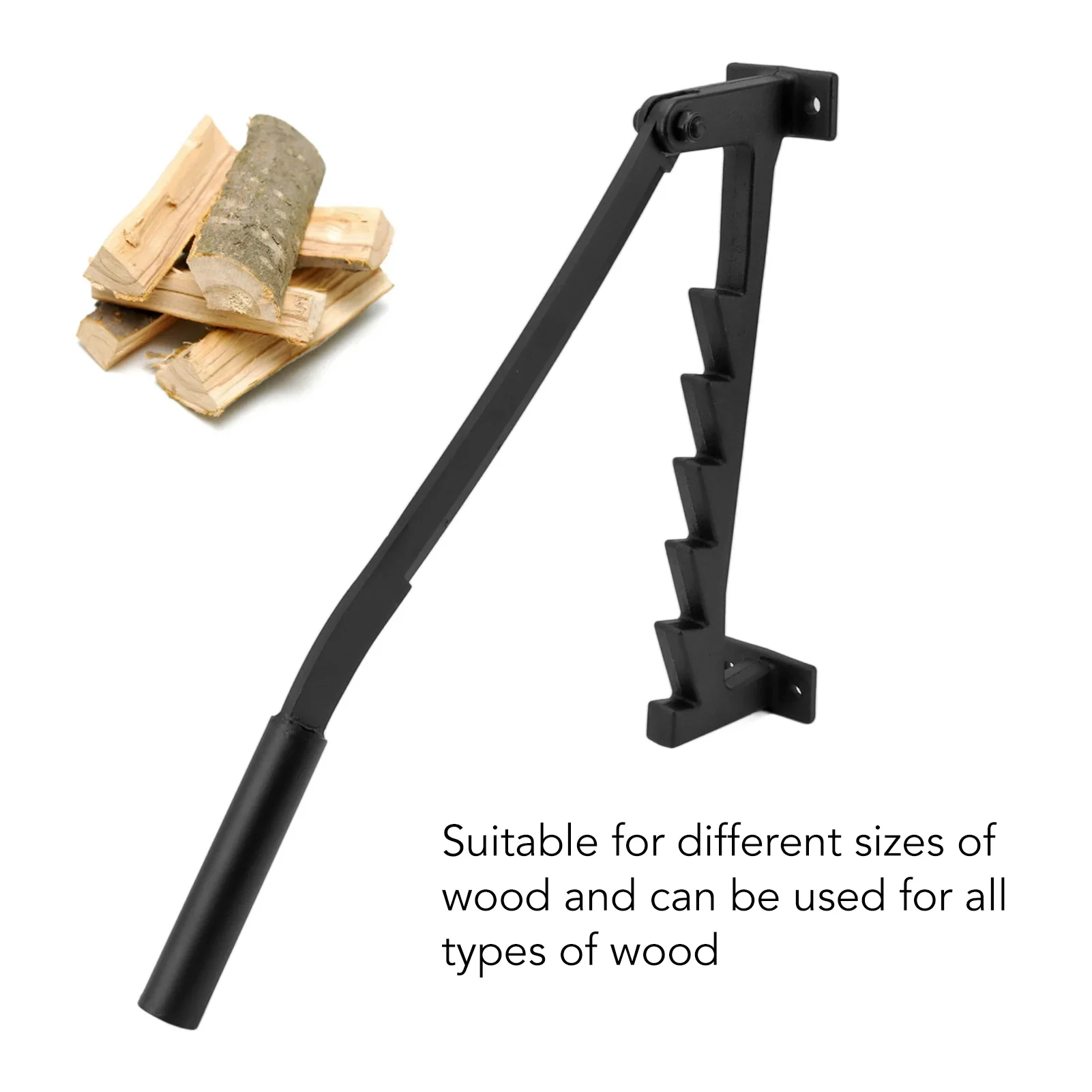 Wall Mounted Wood Kindling Splitter Portable High Carbon Steel Manual Fire Wood Cutter For Outdoor Indoor Garden Wood Splitter