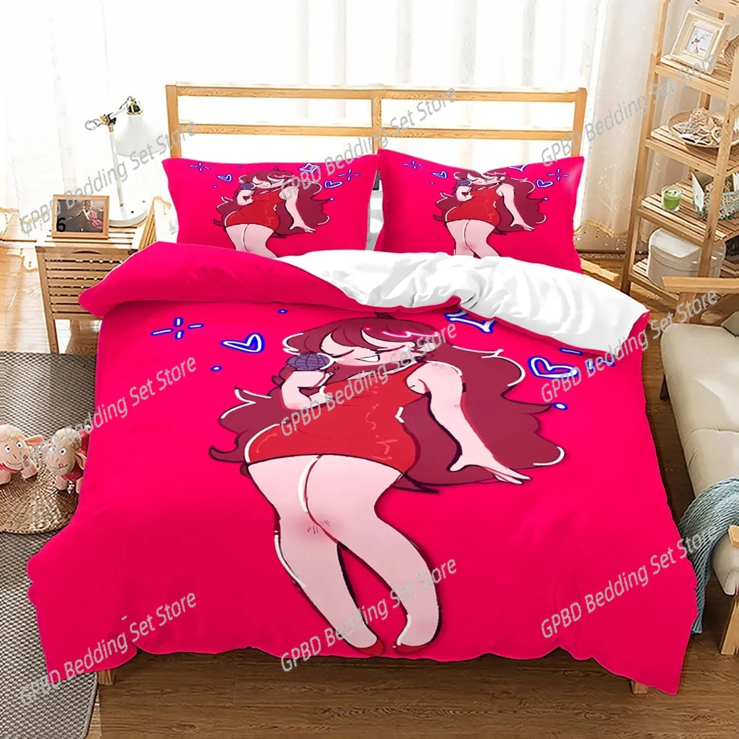 3D Friday Night Funkin Comfortable Duvet Quilt Cover Pillowcase Bedding Set Children Bedroom Decoration Home Textile