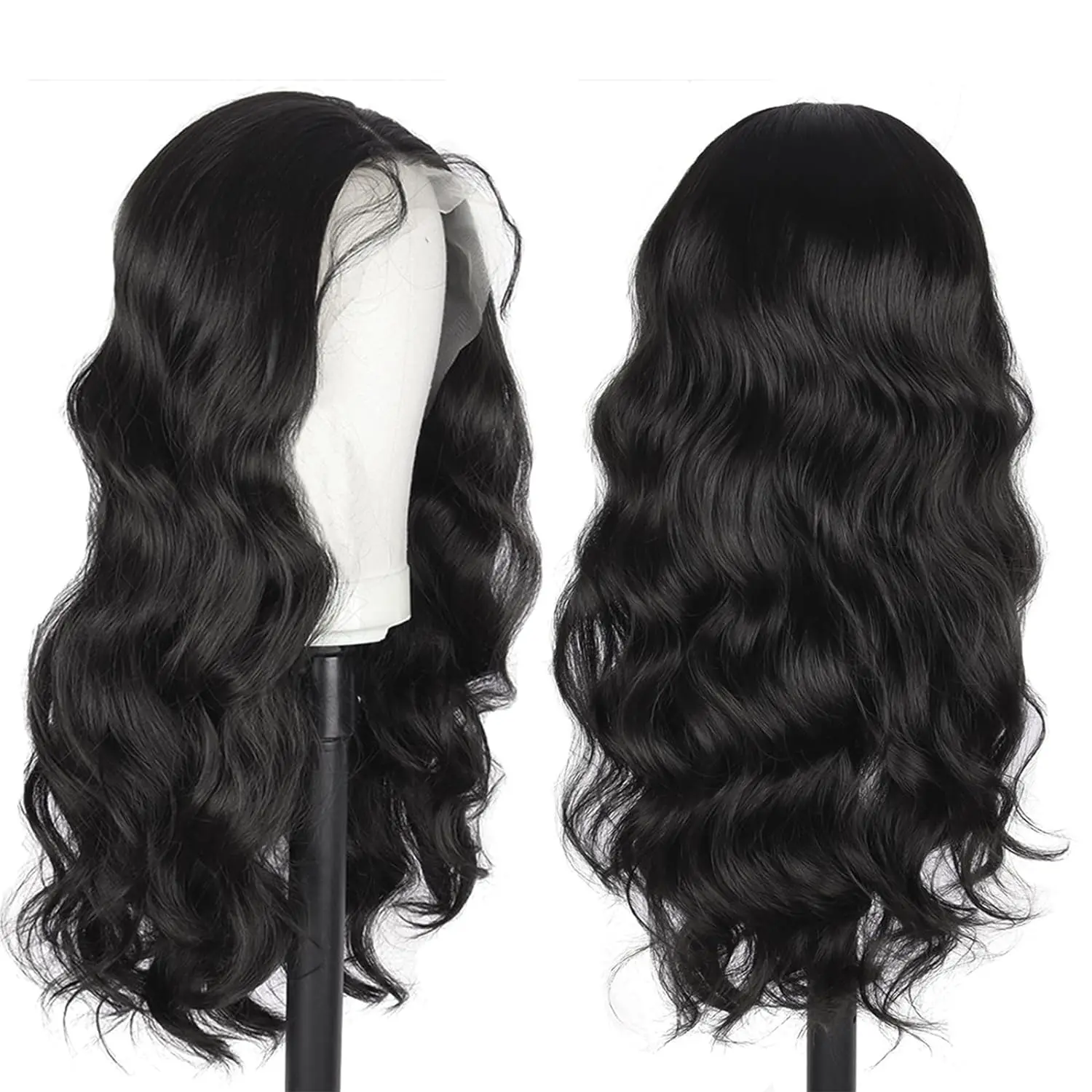 Yijimei 100% menschliches Haar, 250% Dichte leimlose HD transparente Spitze Front Perücken (16-32 Zoll) 13x4 Body Wave Lace Front Perücken