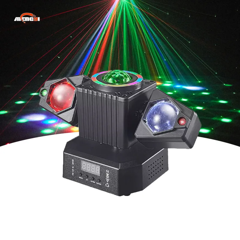 

Новый Little Angel Magic Ball Light 50 Вт светодиодный луч RGB UV цвета алюминиевый движущаяся головка бесконечное вращение для KTV Disco DJ Bar