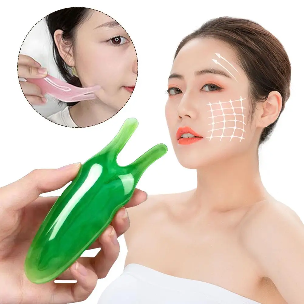 Resina natural Gua Sha Guache Raspador, massageador para rosto e olhos, levantamento facial do nariz, cuidados com a pele, ferramentas de beleza SPA
