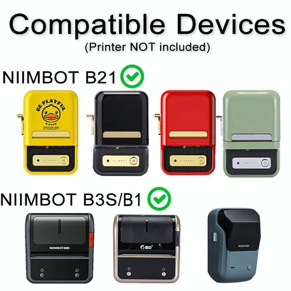 Niimbot B21/B1 Thermal Label Paper Food Label Paper Price Tag Sticker Waterproof Mini Portable Thermal Printer Adhesive Label