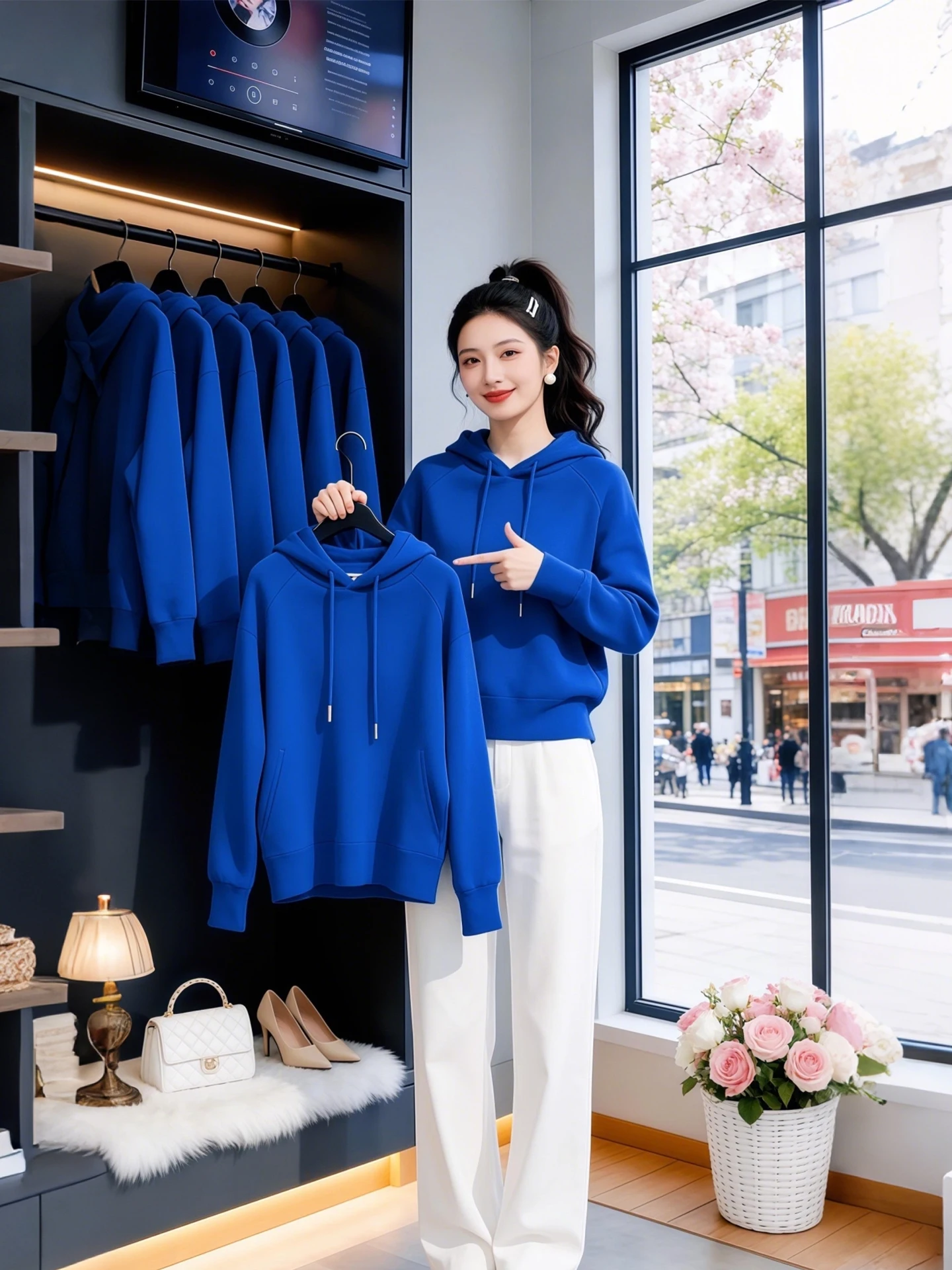 Trendy Hoodie Sweatshirt Standard Fit Long Sleeve Women's Casual Fashionable Spring Autumn Top Unique Super Good Looking