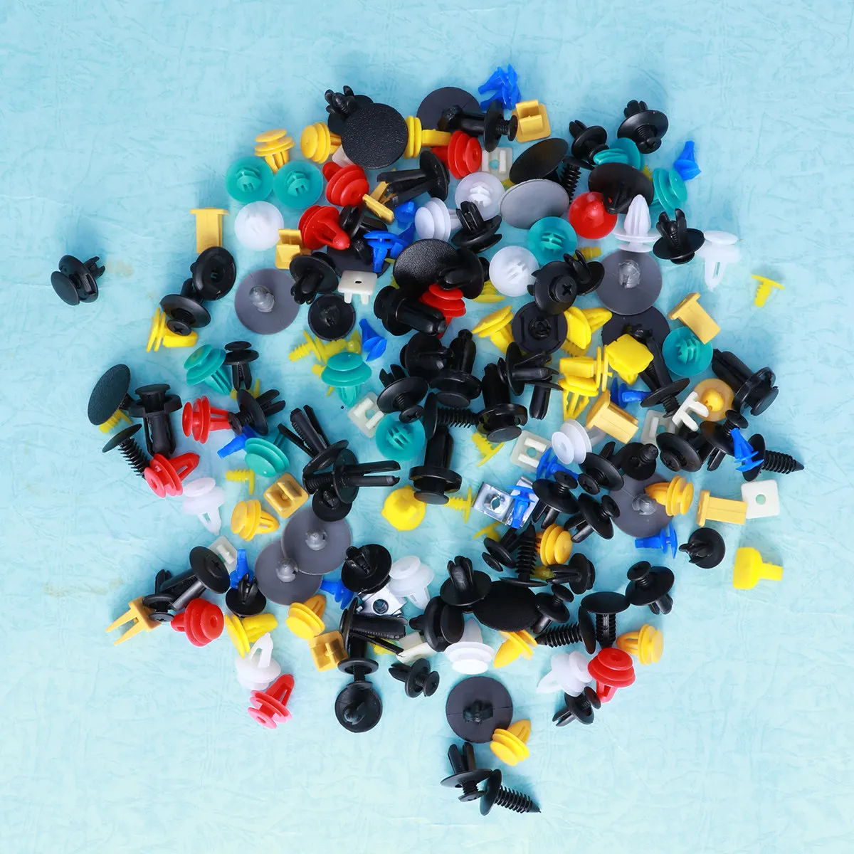 

200Pcs Automotive Push Clips Nylon Heavy Duty Trim Panel Bumper Door Panel Retainers Fastener Pins for Car Interior Repair Push