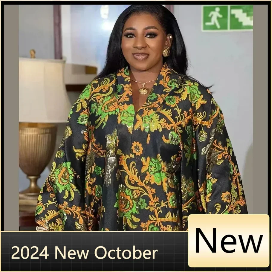 

Африканское платье в современном стиле, высококачественное жаккардовое африканское платье, свободная африканская женская одежда Dashiki