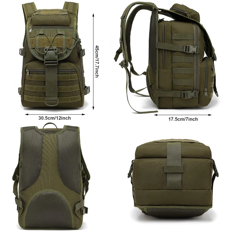 Tactical Backpack for Men, Survival Army Backpacks for Camping Hiking Trekking