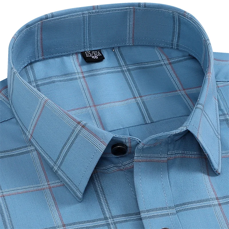 

Anti-Wrinkle Men Shirt Long Sleeves Dress Shirts For Men Slim Fit Camisa Social Business Blouse White Office Shirt 5XL 6XL 7XL