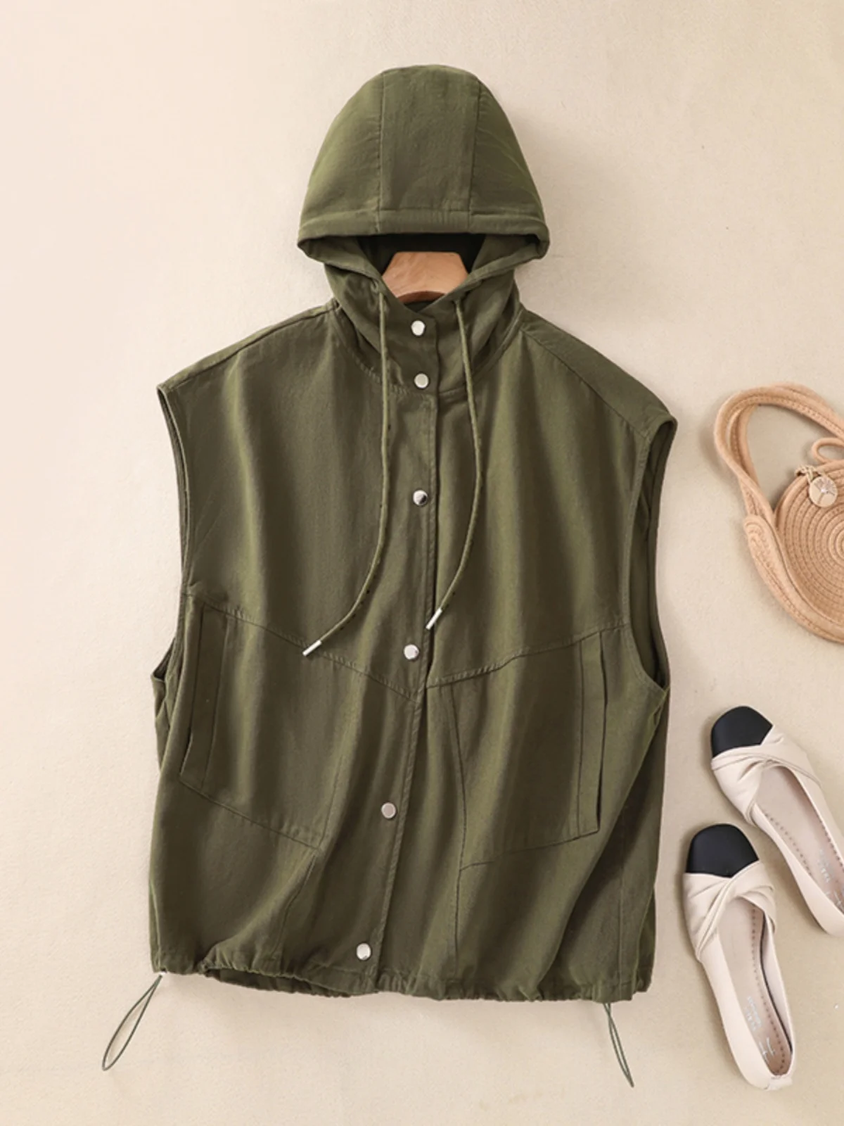 Gilet à capuche décontracté, haut Design Faion, vêtements de travail amples, Patchwork, couleur Pure, pour les déplacements, printemps-automne