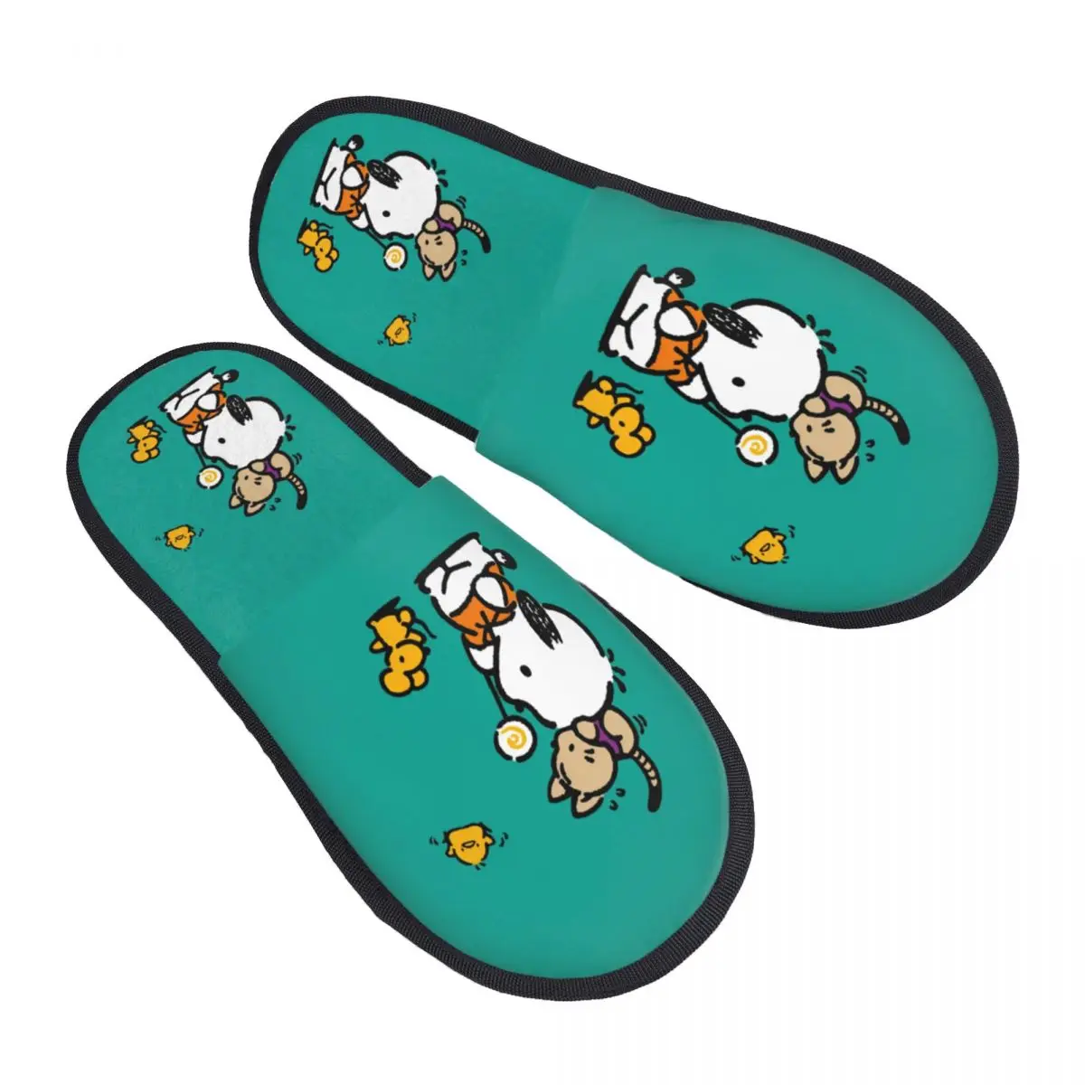 

Домашние тапочки Pochacco на заказ, женские удобные тапочки без шнуровки из пены с эффектом памяти Kawaii, тапочки для спальни