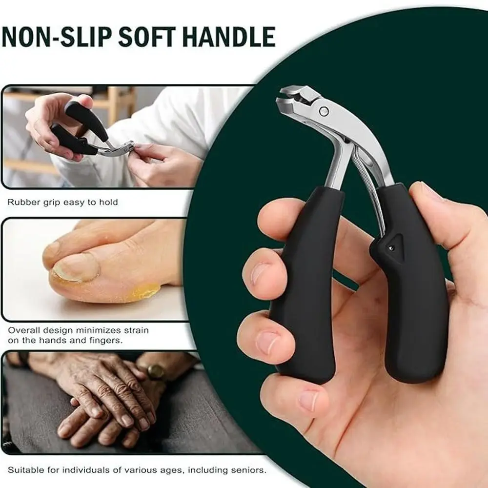 Langlebiger, gebogener Nagelknipser mit großer Öffnung, Anti-Spritz-Aufbewahrung, Nagel-Fingernagel-Trimmer, dicke Zehennägel, tragbare Nagelwerkzeuge