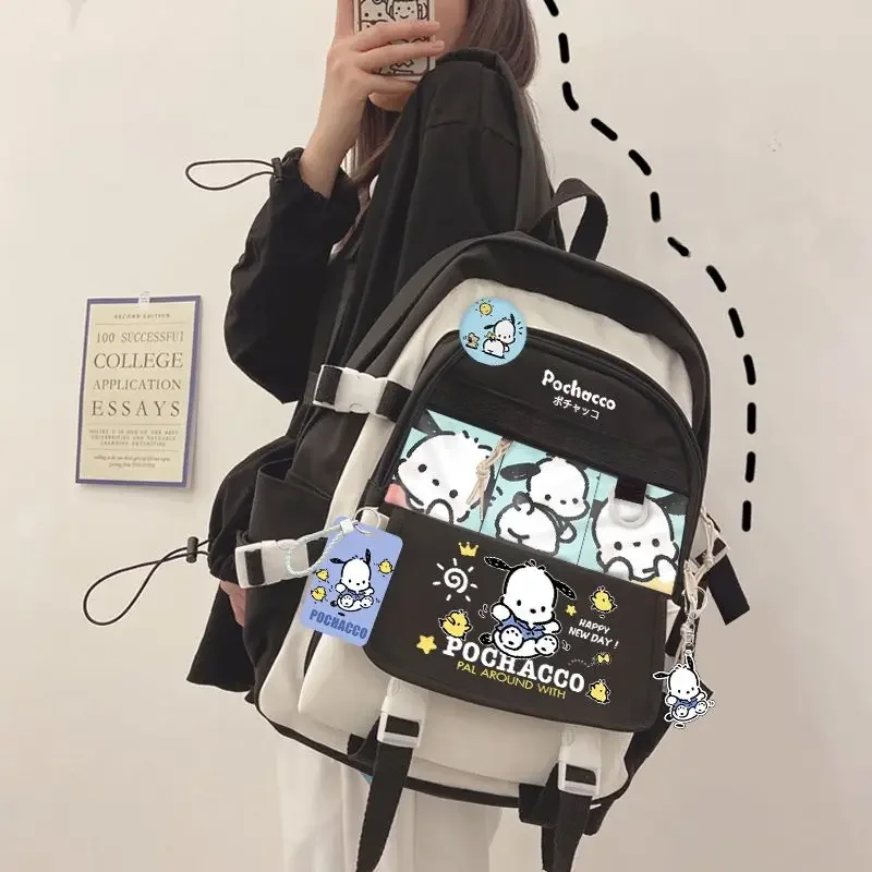 Sanrio Schoolbag Pochacco Large-capacity Male and Female Student Backpack Cute and Versatile Fashion Backpack Gift