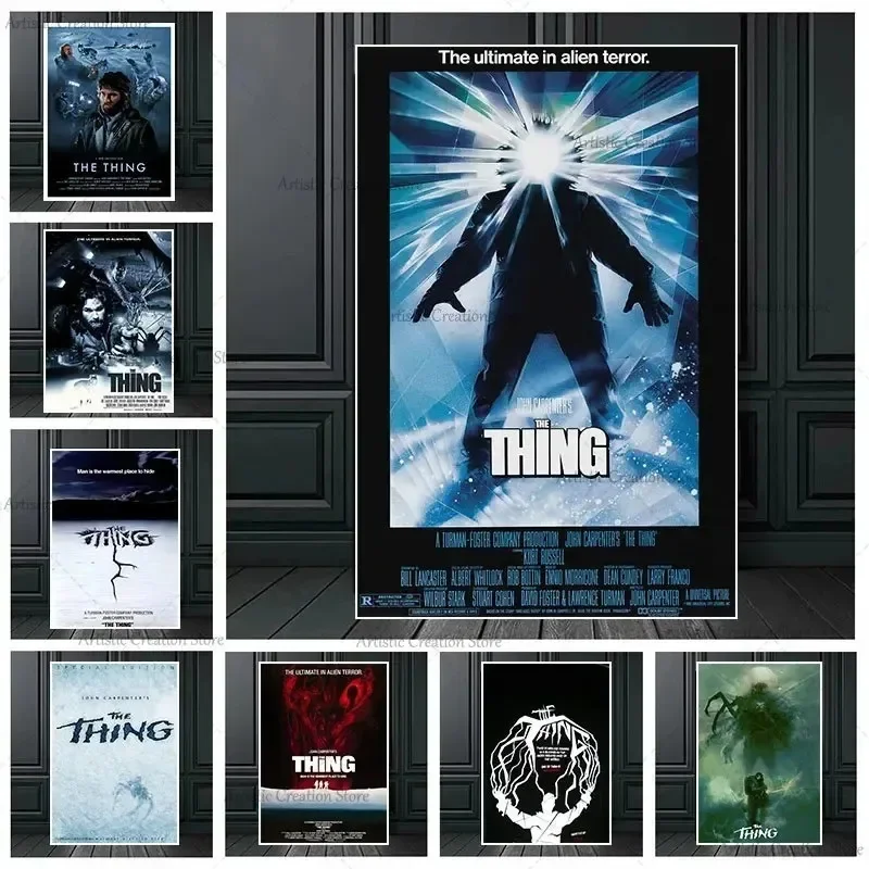 Nordic Bedroom Cinema Home The Thing Movie Poster Horror Classic Film Art Print Canvas Painting Wall Art Pictures For Decor Gift