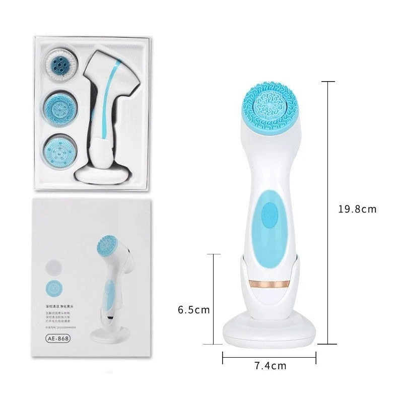 Household Rechargeable Silicone Cleansing Face Wash Apparatus Deep Cleansing Face Massage Face Wash Artifact