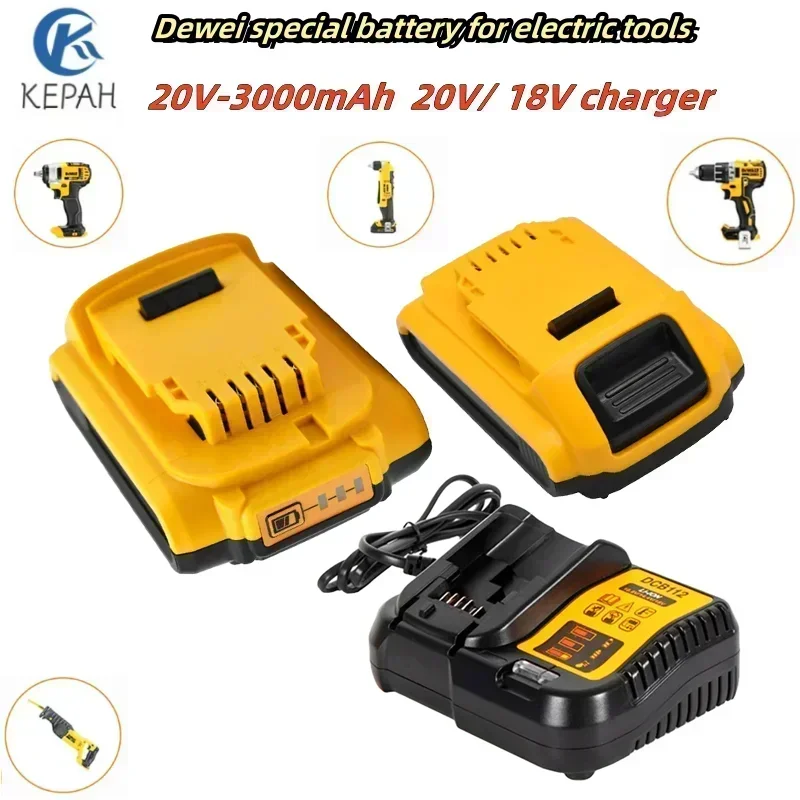 Dla DeWalt 18v 20Volt Max akumulatory litowo-jonowe 20V 3Ah DCB203 wymiana akumulatora litowo-jonowegoDCB206 DCB205 DCB204 DCB200 elektronarzędzia