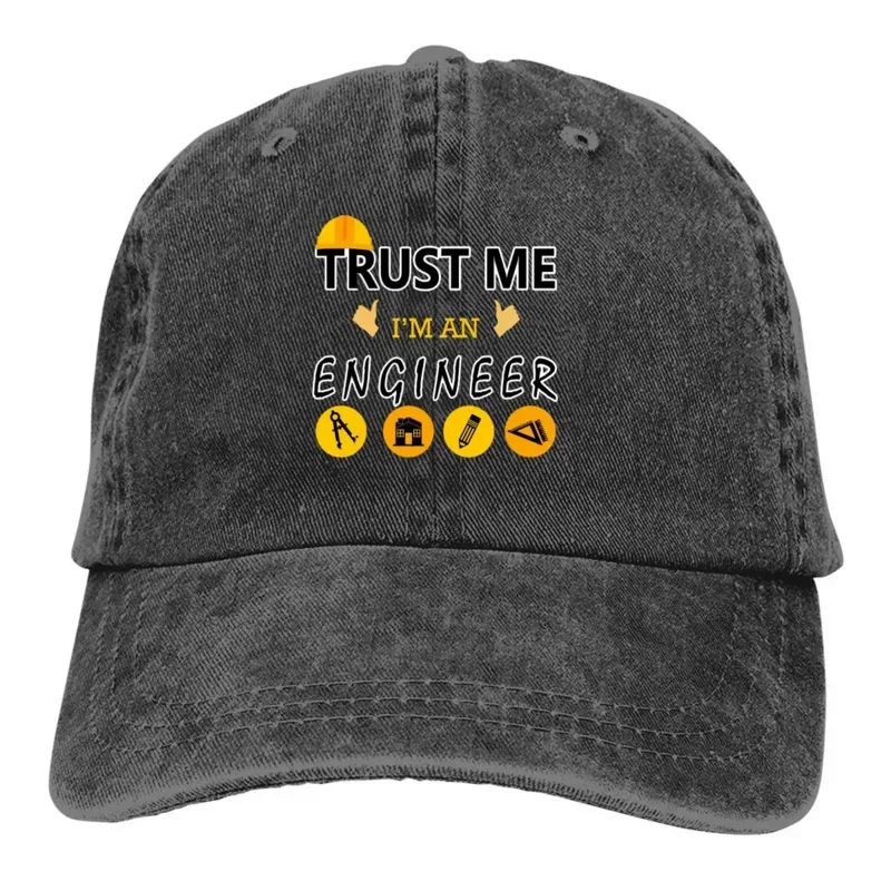 

Washed Men'S Baseball Cap Good Trucker Snapback Caps Dad Hat Trust Me I'M An Engineer Golf Hats