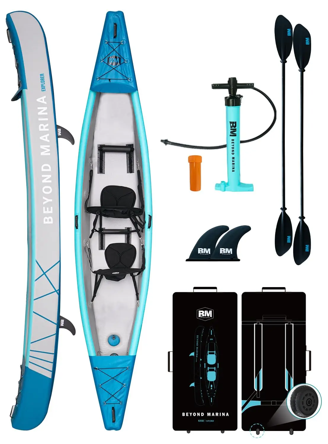 Inflatable Kayak 1/2/3 Person Adult- Full Drop Kayak, Custom