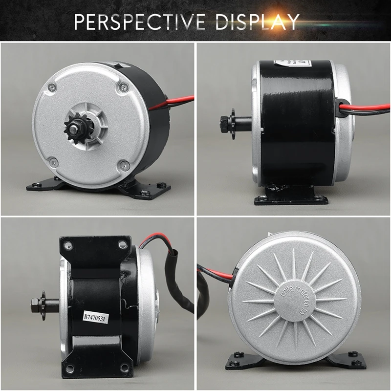 Brushed Motor Set for Electric Bike Emoto Skatebord Bicycle Kit 24V DC 250W Electric Scooter Motor Conversion Kit MY1016
