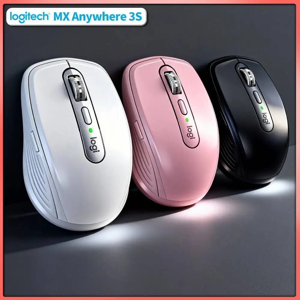 Premium MX Anywhere 3S - 8000 DPI, MagSpeed Scroll, Anti-Slip, Ideal for Caf Owner & Desk Setup Work
