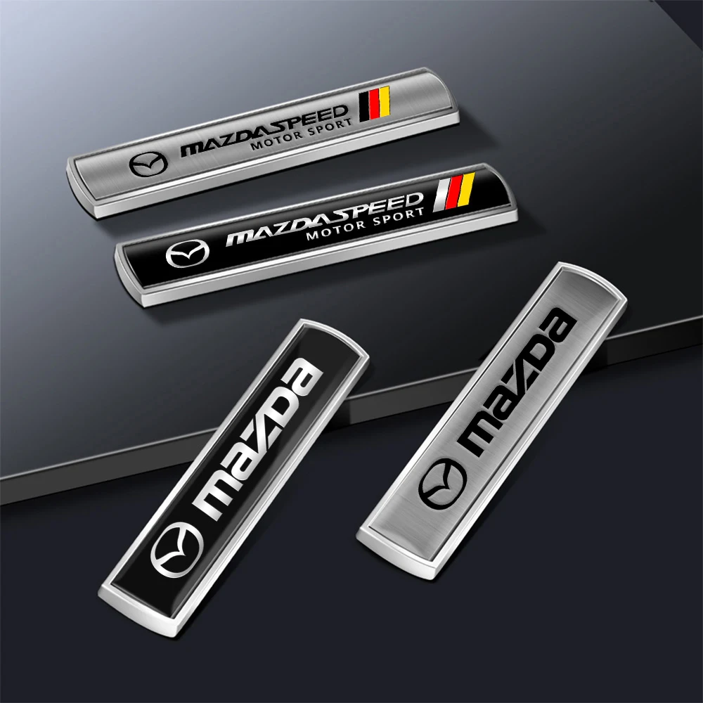 1Pcs Metal Alloy Car Wing Left & Right Side Badge Body Fender Stickers For Mazda MS 2 3 6 gg gj gh cx5 cx30 cx3 mx5 Axela Speed