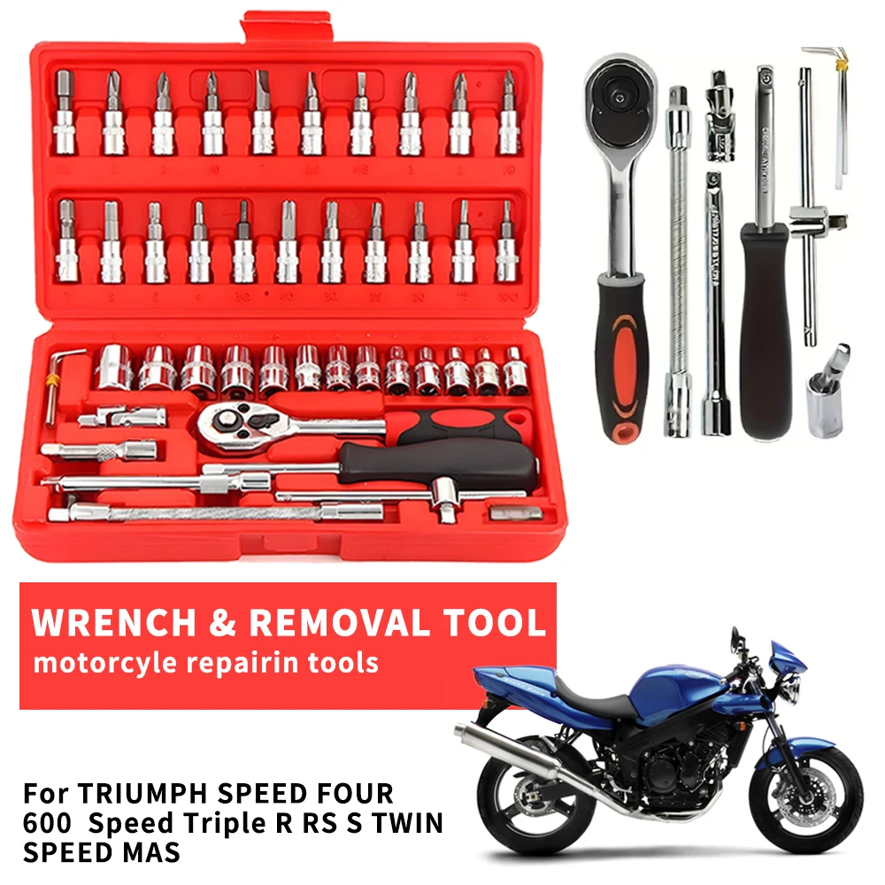 

For TRIUMPH SPEED FOUR 600 Speed Triple R RS S TWIN S Wrench And Removal Tool Ratchet Wrench Key For motorcycle Repairing Tools