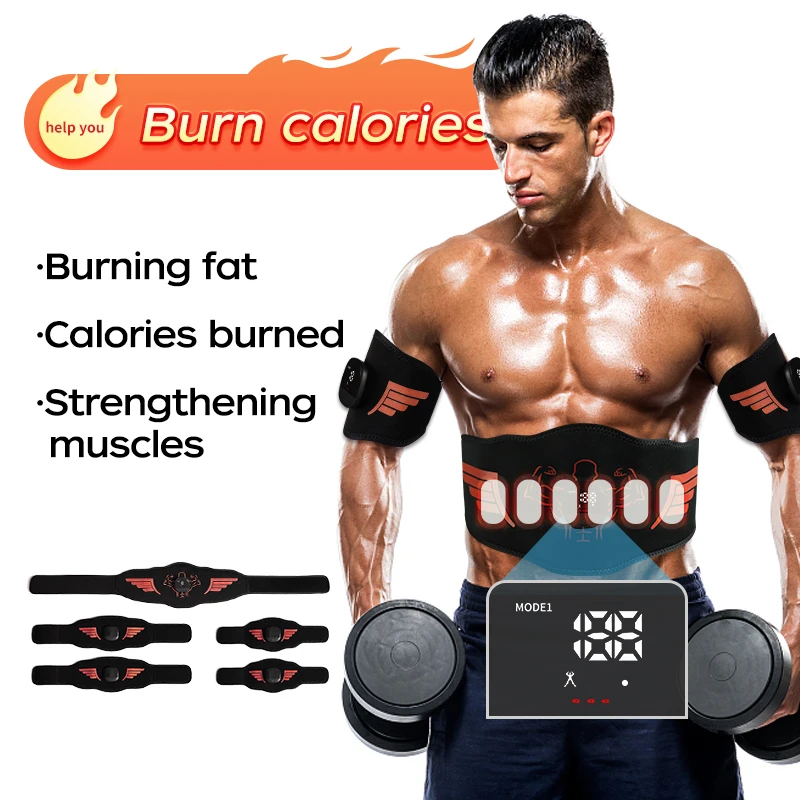 Smart Muscle Stimulator EMS Abdominal Trainer Belt Body Massager Abs Muscle Toner For Waist Arm Leg Weight Loss Fitness Training