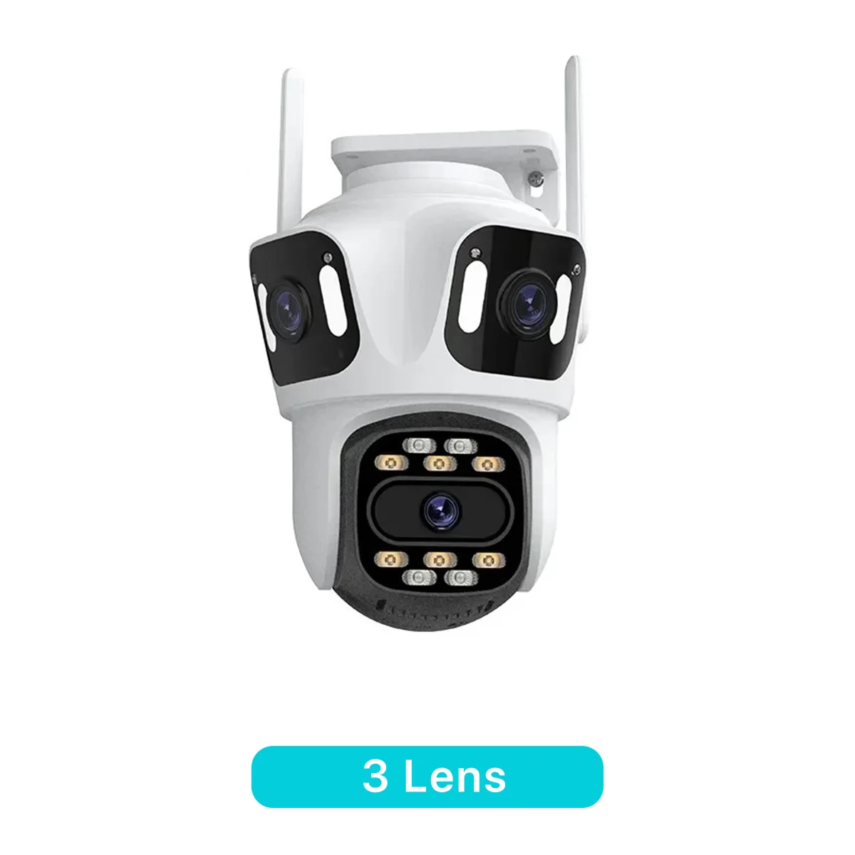 PTZ IP-camera met drie lenzen Buiten HD WiFi-beveiligingscamera met drie schermen Auto Tracking Dual Len Draadloze CCTV-camera iCsee