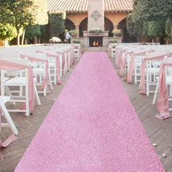 Wedding Party Aisle Runway Large Size Flash Carpet, Non-woven Carpet Indoor and Outdoor Floor Ceremony Party Decoration (pink)
